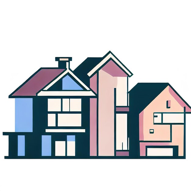 Foto home emblemdesign um logotipo com uma ilustração simplificada e limpa de uma casa ou de um telhado ilustração gerada por ai