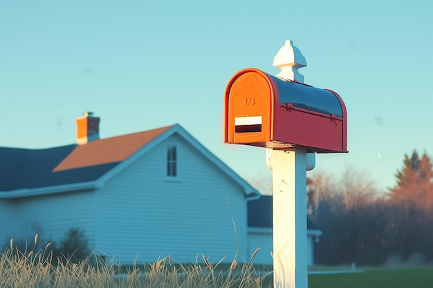 Home-Mailbox ein Symbol der Verbindung, die auf Nachrichten und Nachrichten wartet