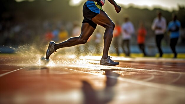 Foto homem a correr numa pista.