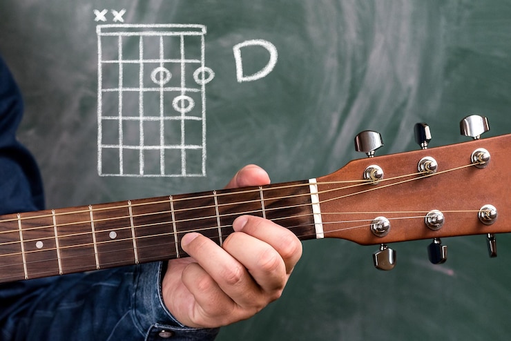 Foto homem a tocar guitarra