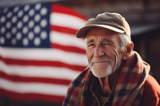 Foto homem americano .