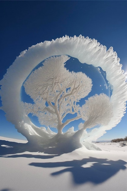 Homem andando de esqui em uma encosta coberta de neve generativa ai