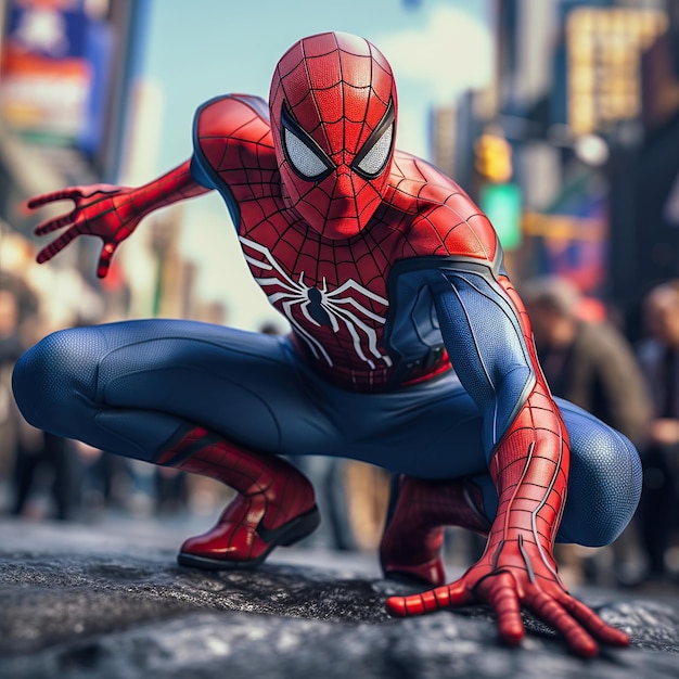 Foto homem-aranha em nova iorque