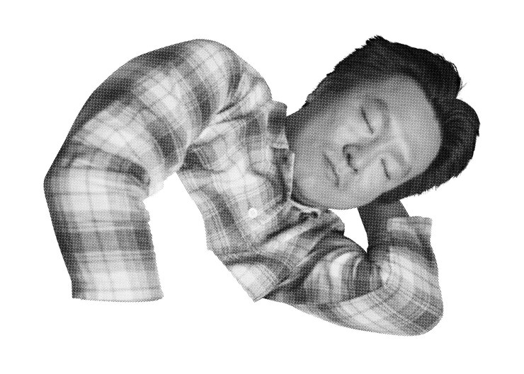 Foto homem asiático a dormir adesivo png fundo transparente