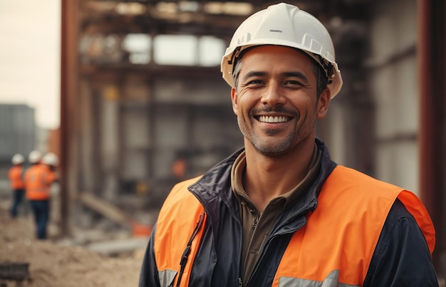 Homem bonito engenheiro civil a trabalhar