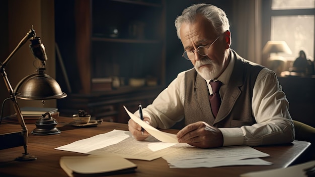 Homem com papoula segurando papel Dias de professor