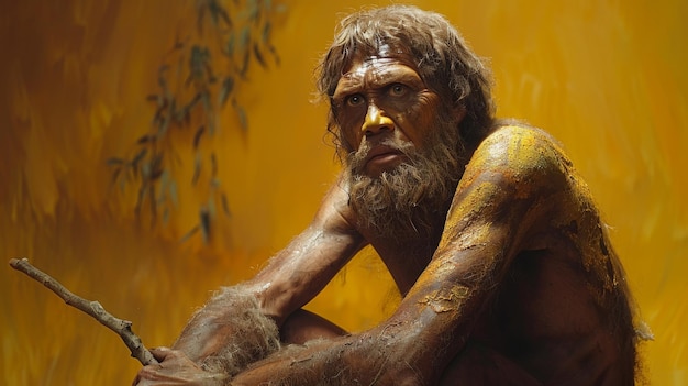 Foto homem das cavernas homo sapiens neanderthal australopithecus