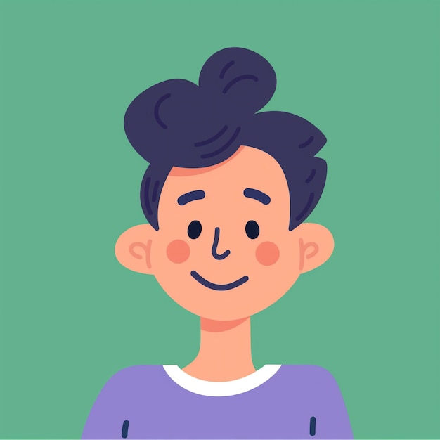 Homem de cores planas imagem de perfil