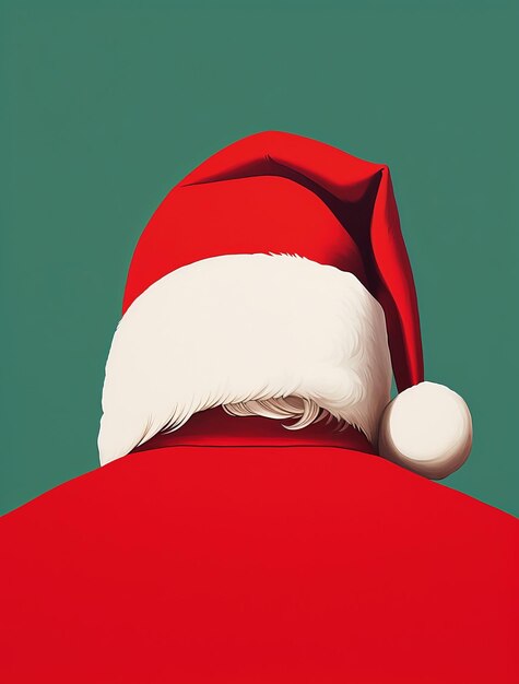 Homem de férias chapéu de ano feliz Natal Dezembro barba de inverno Xmas Papai Noel vermelho