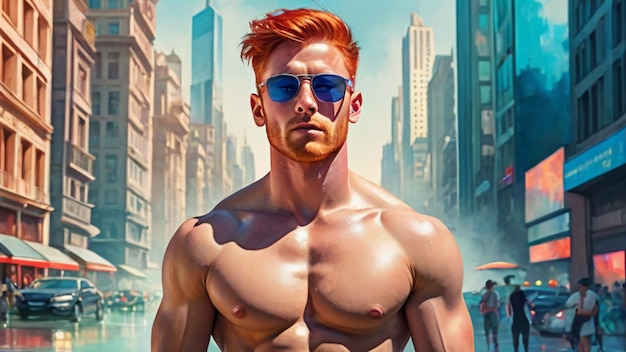 Foto homem de fitness masculino homem de fisiculturismo levantador de pesos músculos visíveis