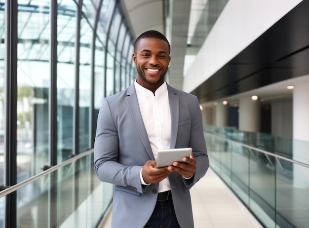 Homem de negócios com um tablet