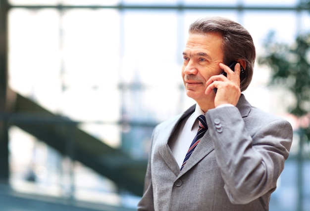 Homem de negócios falando ao telefone