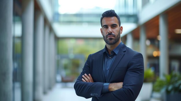 Homem de óculos e camisa azul Empregado