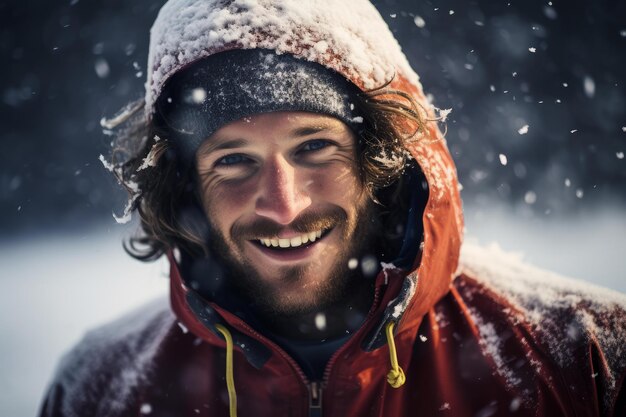 Homem de snowboard sorrindo Gerar Ai