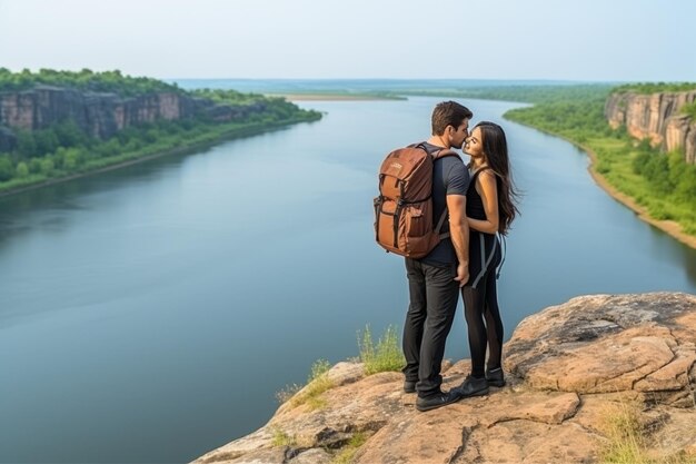 Foto homem e mulher felizes e otimistas a desfrutar de um estilo de vida ativo ao ar livre e a praticar desporto