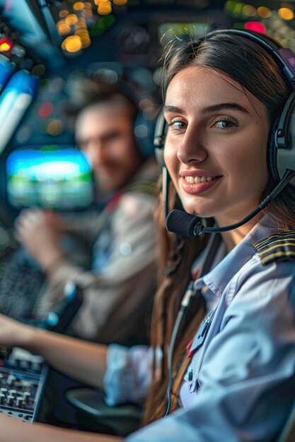 Homem e Mulher numa Sala de Controle