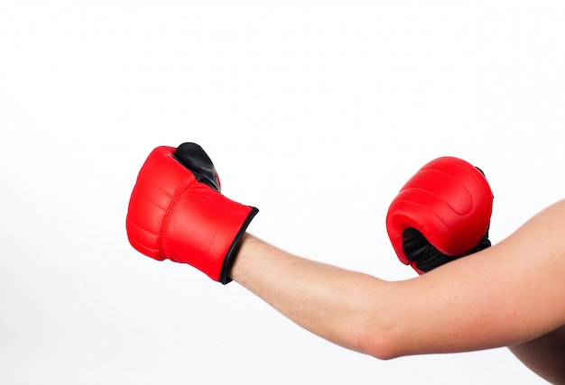 Foto homem em uma luta de boxe