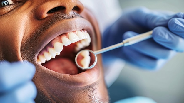 Homem escovando os dentes com escova de dentes