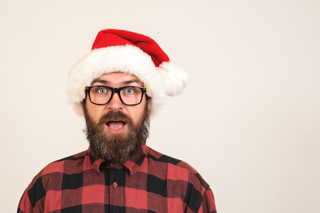 Foto homem hipster no dia de natal