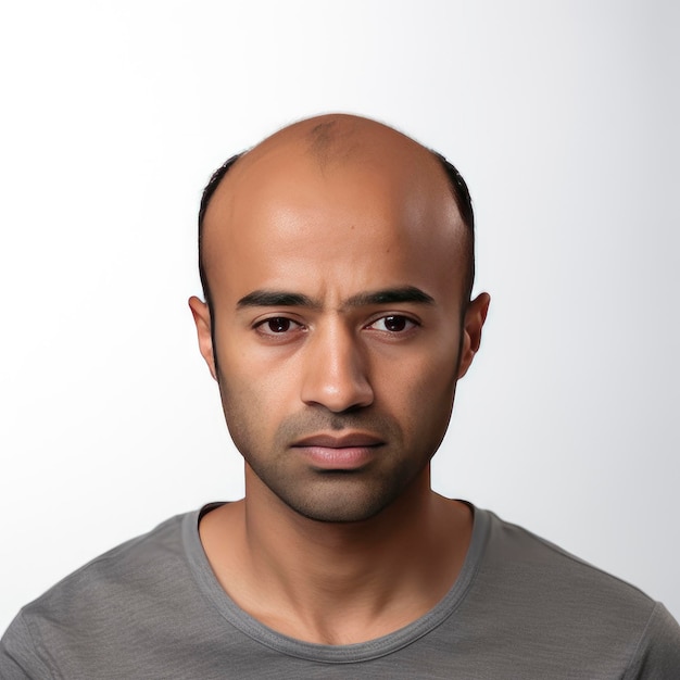 Homem indiano com problema de queda de cabelo