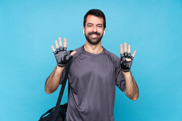 Homem jovem esporte com barba