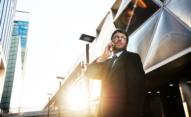 Foto homem negócios, cidade