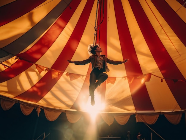homem no circo com asas voadoras no circo homem no circos com asas voadores no circo