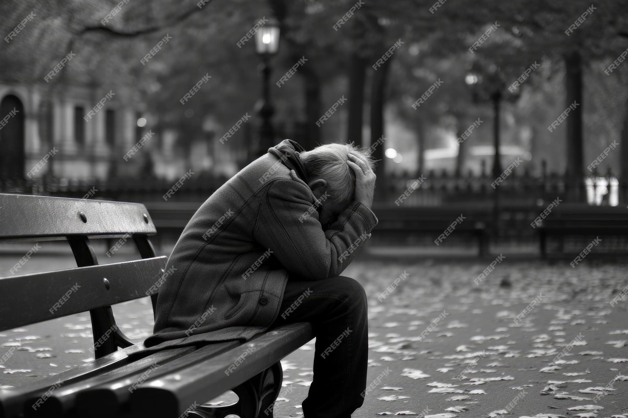 Perfil Lateral Estressado Triste Jovem Chorando Sentado Fora Segurando A  Cabeça Com As Mãos Olhando Para Baixo. Sentimentos De Emoção Humana Fotos,  retratos, imágenes y fotografía de archivo libres de derecho. Image