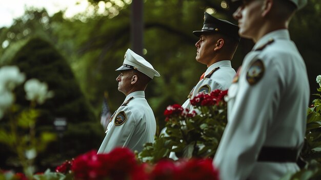 Foto homenagem aos heróis caídos no dia da memória nos estados unidos