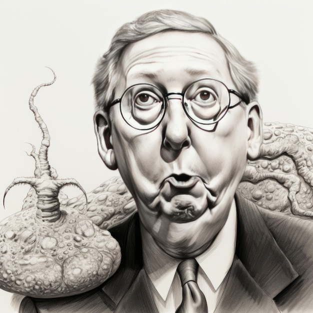 Foto un homenaje de rat fink al senador mitch mcconnell