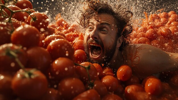 Homens capturados na exaltação de La Tomatina Frenzy II