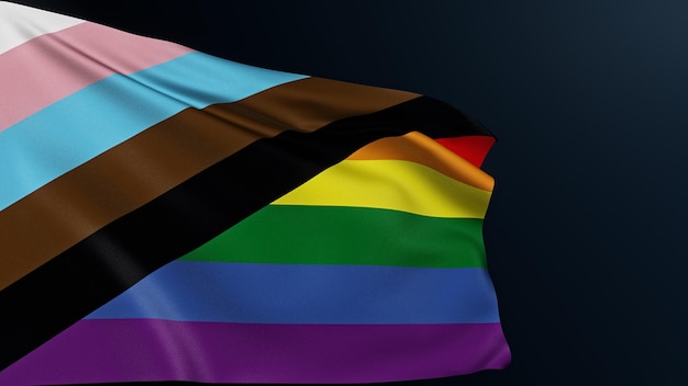 Foto homosexuelle toleranz der lgbt-flagge neues stolz-regenbogensymbol