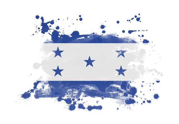 Foto honduras bandera grunge fondo pintado