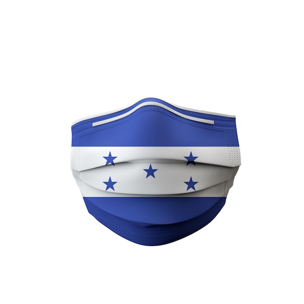 Honduras-Flagge medizinische Schutzmaske d-Rendering