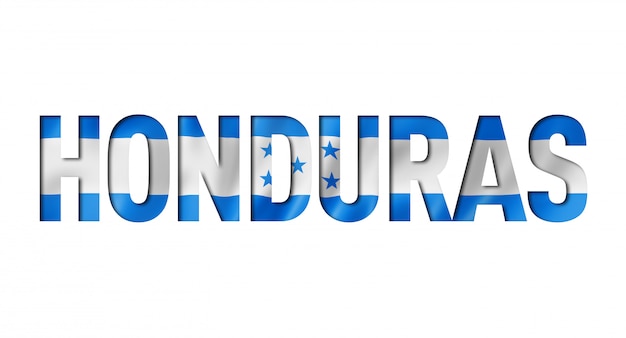 Honduras Flagge Textschrift