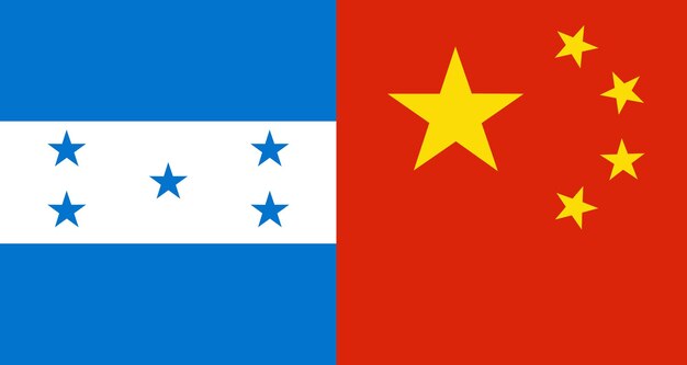 Honduras und China Flaggenländer