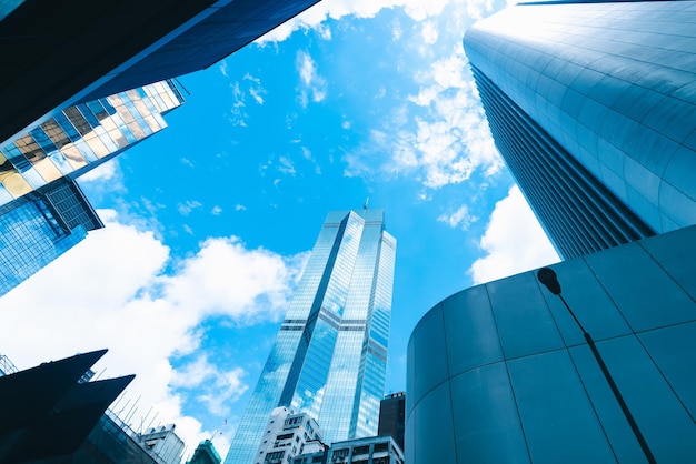 Hongkong, China Wolkenkratzergebäude in moderner Stadtlandschaft, Geschäftszentrum Asiens