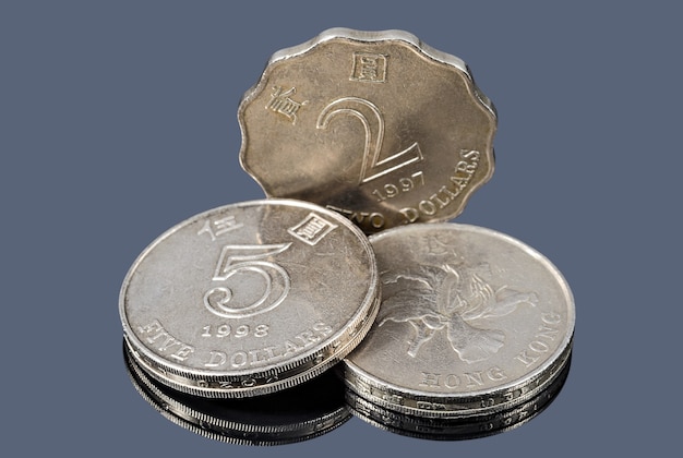 Hongkong-Geldmünzen hautnah