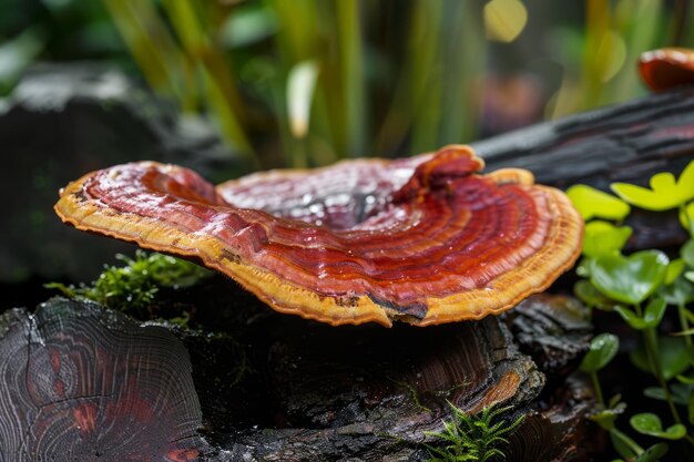 Foto un hongo reishi es un superalimento de moda con beneficios para la salud