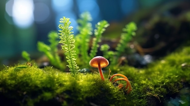 hongos en la fotografía forestal