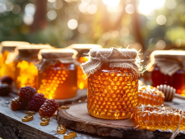 Honig im Glas ist köstlich und nachhaltig Umweltfreundliche Lebensmittelproduktion