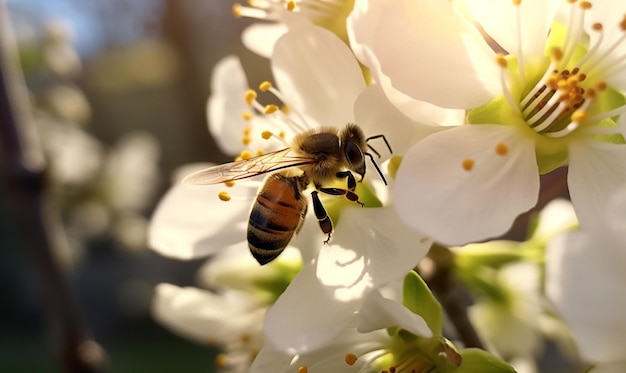 Honigbiene bestäubt generative Einzelblüten