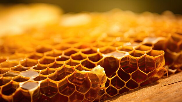 Foto honigstock mit bienen im imkerei-imkerei-konzept