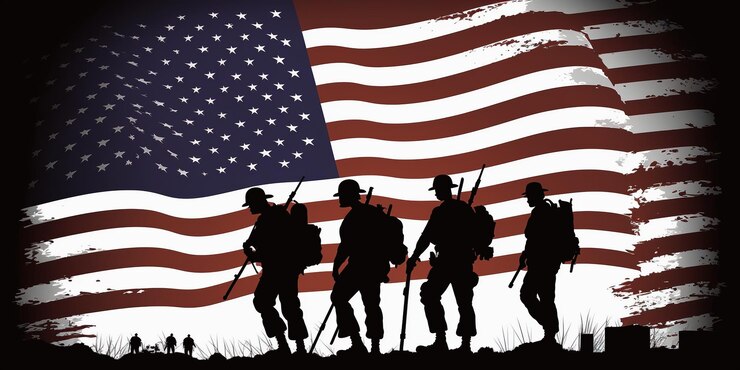 Honrando y recordando a las Fuerzas Armadas de los EE. UU. en ocasiones patrióticas Día conmemorativo Día de los veteranos, etc.