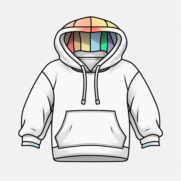 Foto hoodie amor lindo ángel lindo libro de colorear kawaii arte de línea