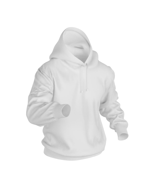 Hoodie auf weißem Hintergrund auf weißen Hintergrund