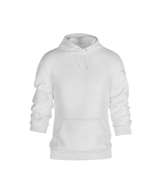 Hoodie com bolso de frente em fundo branco