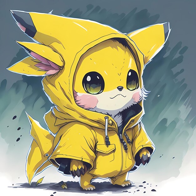 Foto hoodie cutie o adorável monstro de pokémon