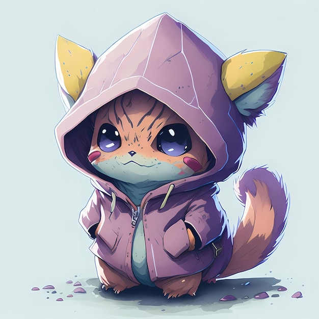 Foto hoodie cutie o adorável monstro de pokémon