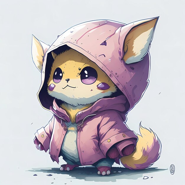 Foto hoodie cutie o adorável monstro de pokémon